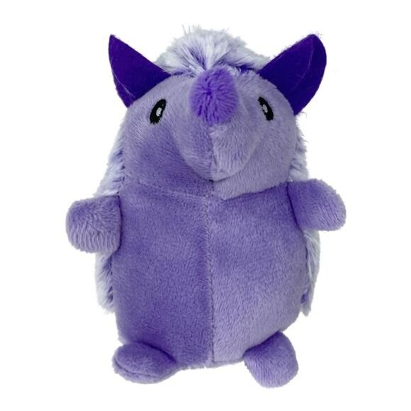 Multipet Mini Pet Plush Hedgehog Small Dog Toy with Squeaker, Purple - Picture 1 of 7